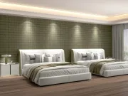 Samoljepljiva 3D dekoracija za zid u khaki baršunu